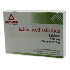 ACIDO ACETILSALICILICO 20 TAB EF 300 MG