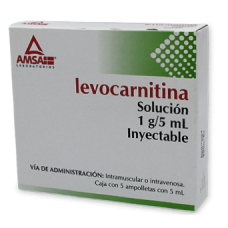 LEVOCARNITINA 5 AMPS 1 G/5 ML