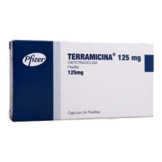 TERRAMICINA 24 TROCISCOS 125 MG